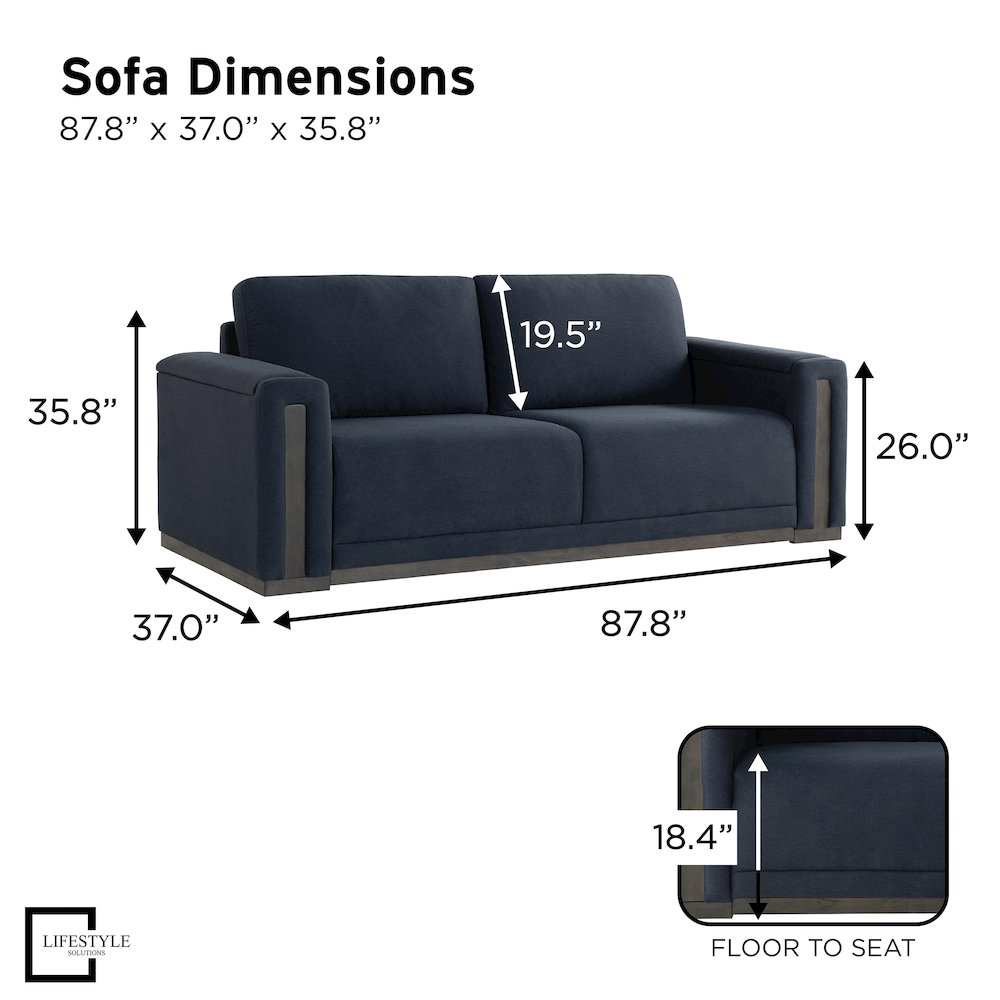 Riles Storage Sofa Navy. Picture 6