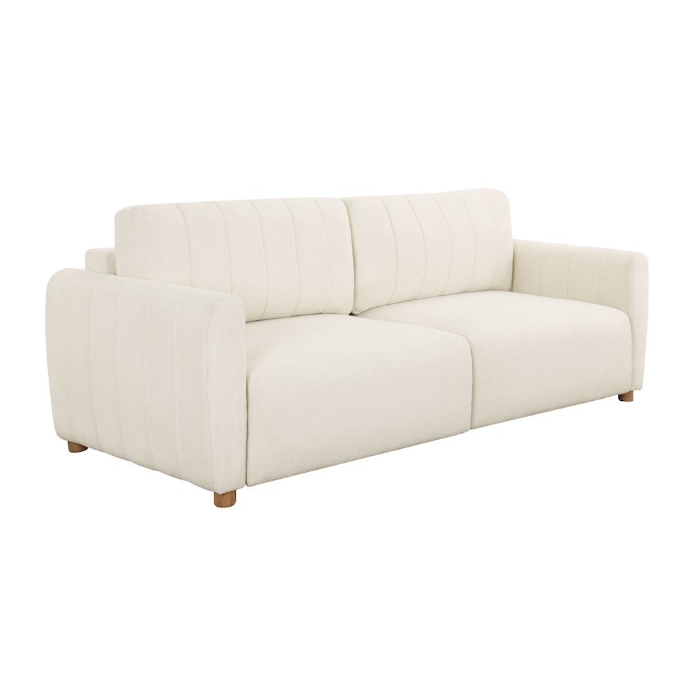 Galloway Convertible Sofa Ivory Boucle. Picture 1
