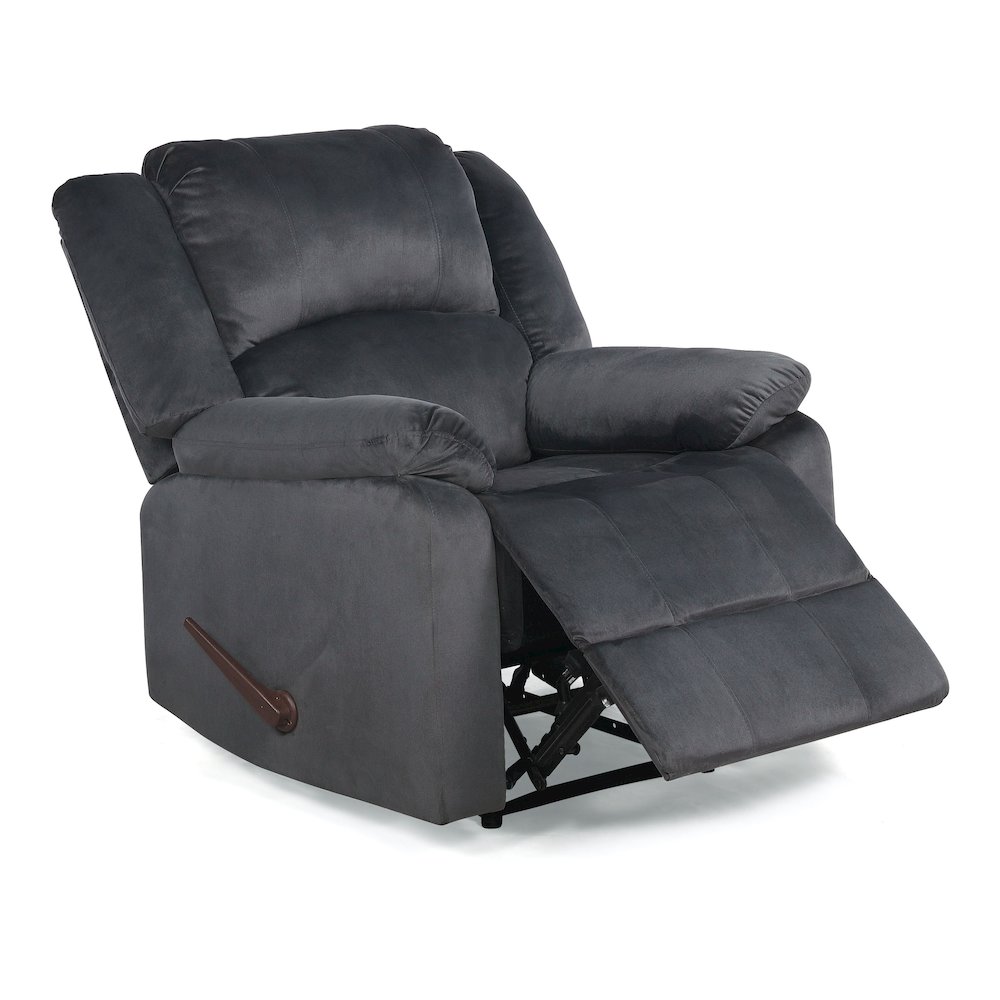 Presidio Manual Recliner Slate Gray Micro Fiber. Picture 6