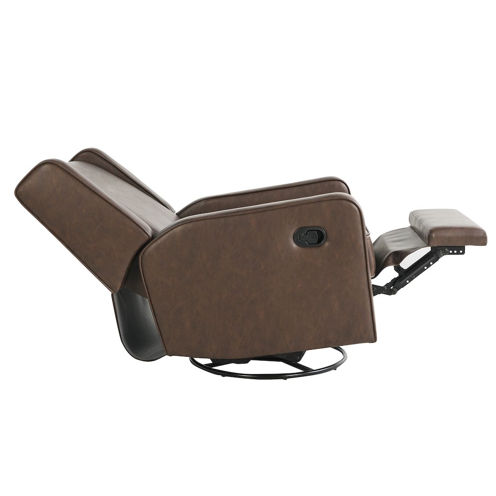 Emerson Swivel Rocker Recliner Brown. Picture 4