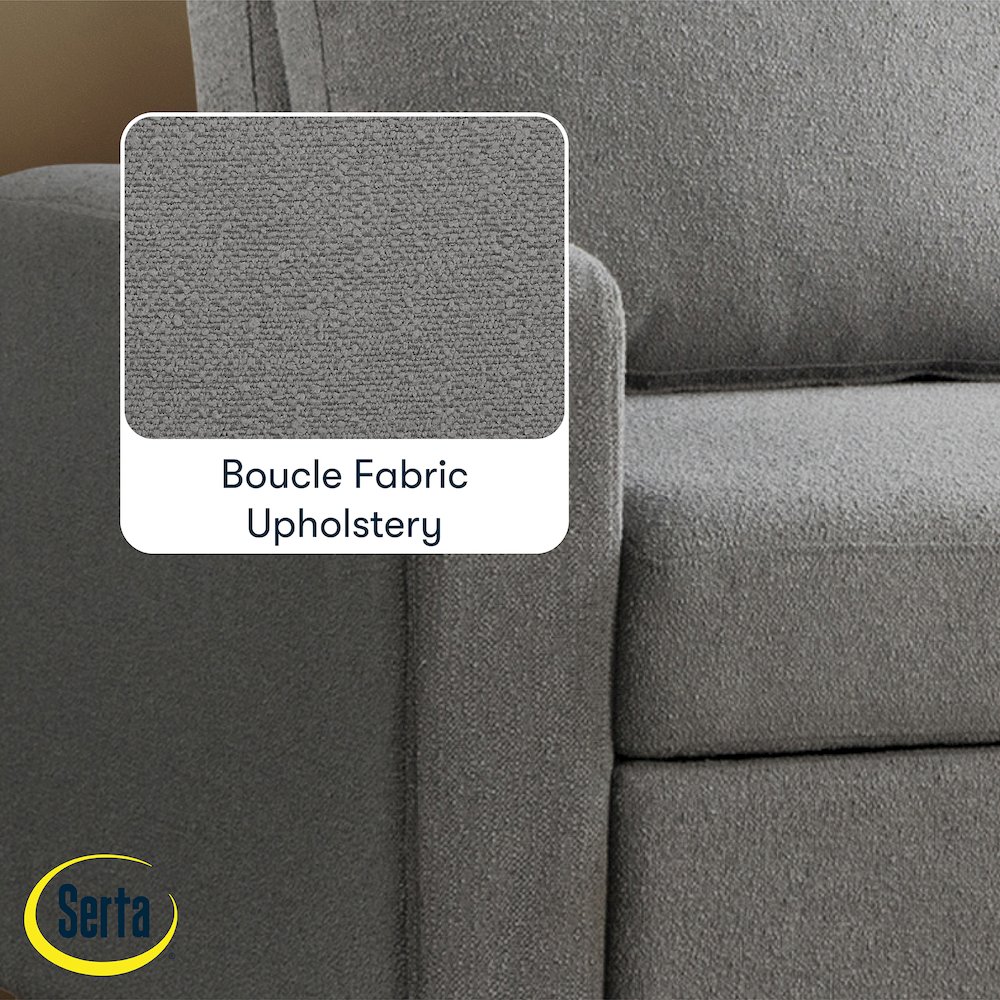 Tyler Convertible Sofa Grey Boucle. Picture 19