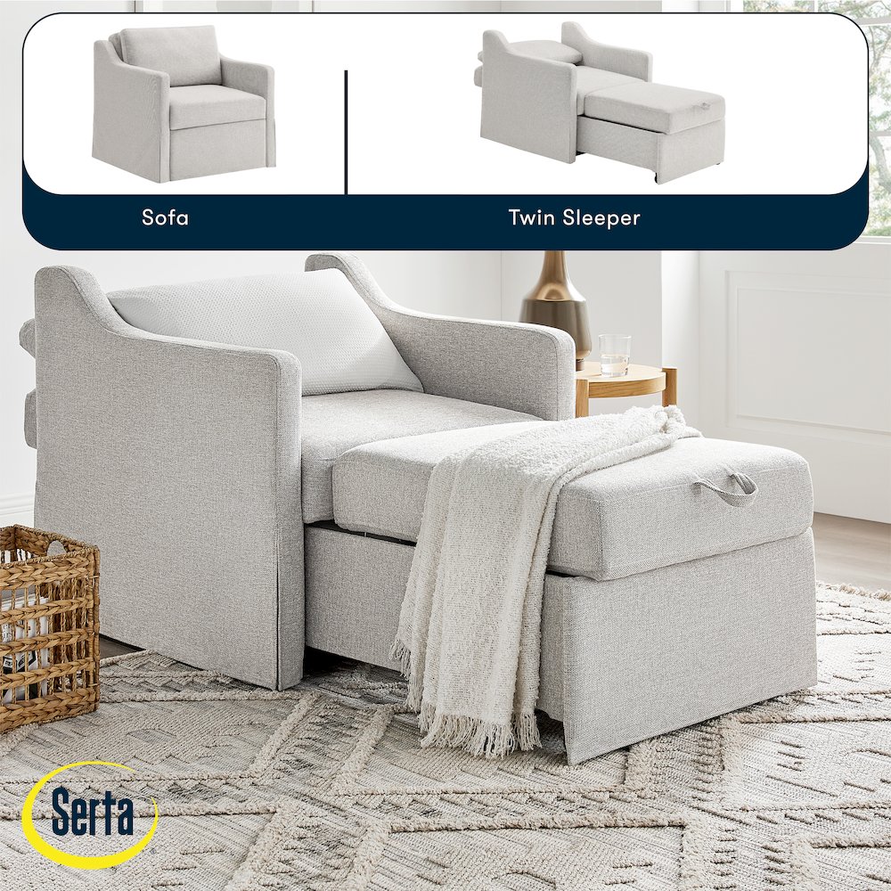 Haddington Convertible Chair Linen. Picture 5