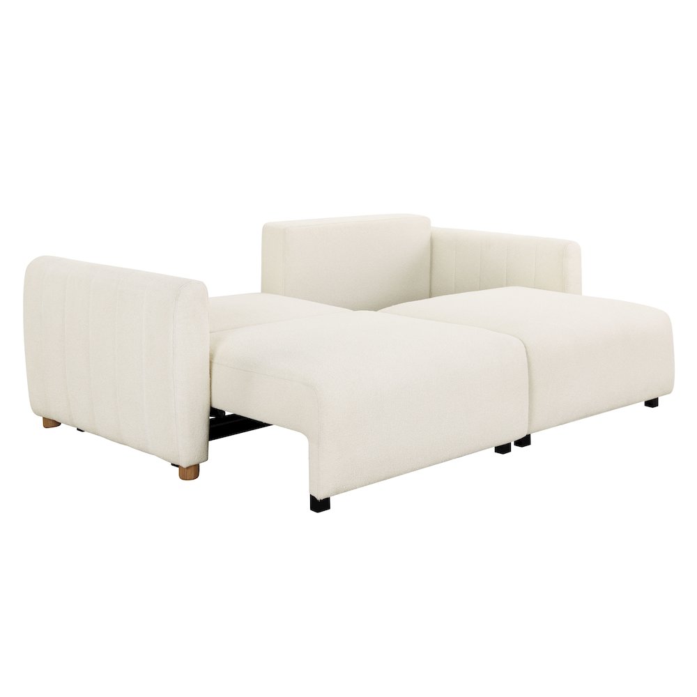 Galloway Convertible Sofa Ivory Boucle. Picture 4