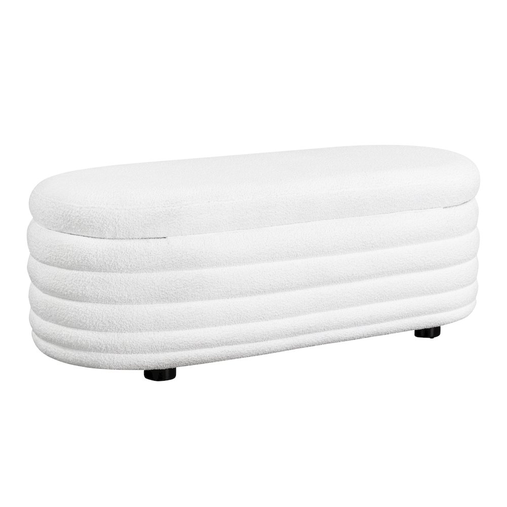 Lancaster Storage Ottoman Large White. Picture 5