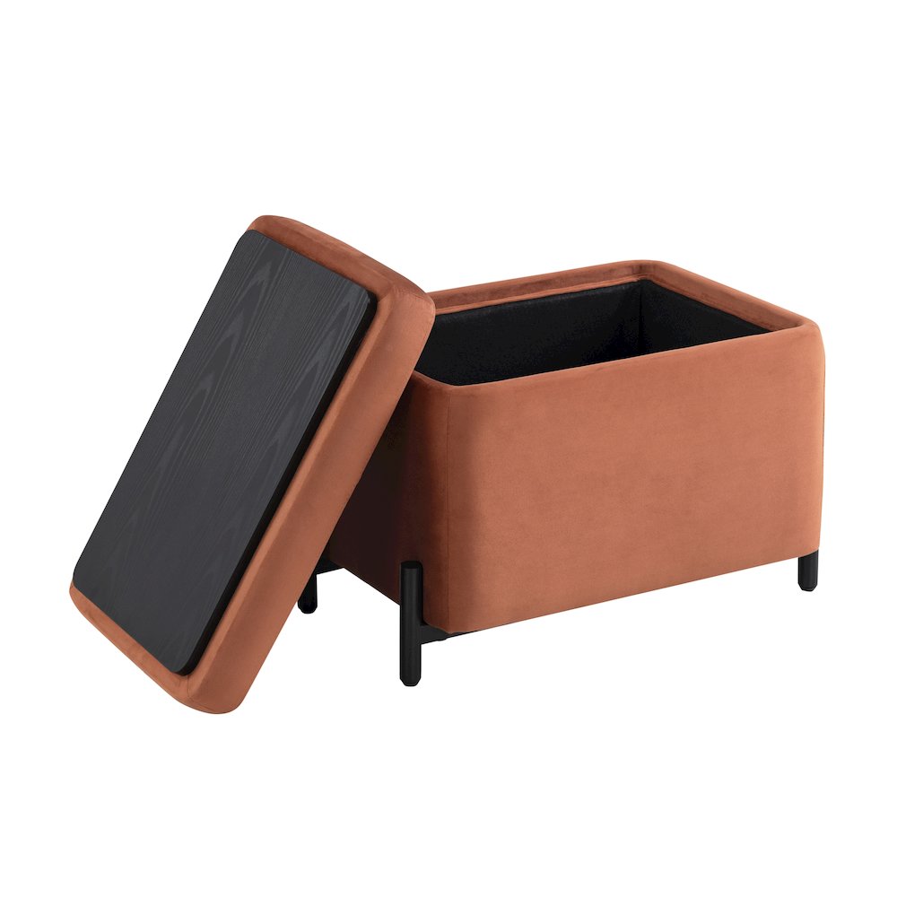 Kona Storage Ottoman Small Rust. Picture 3