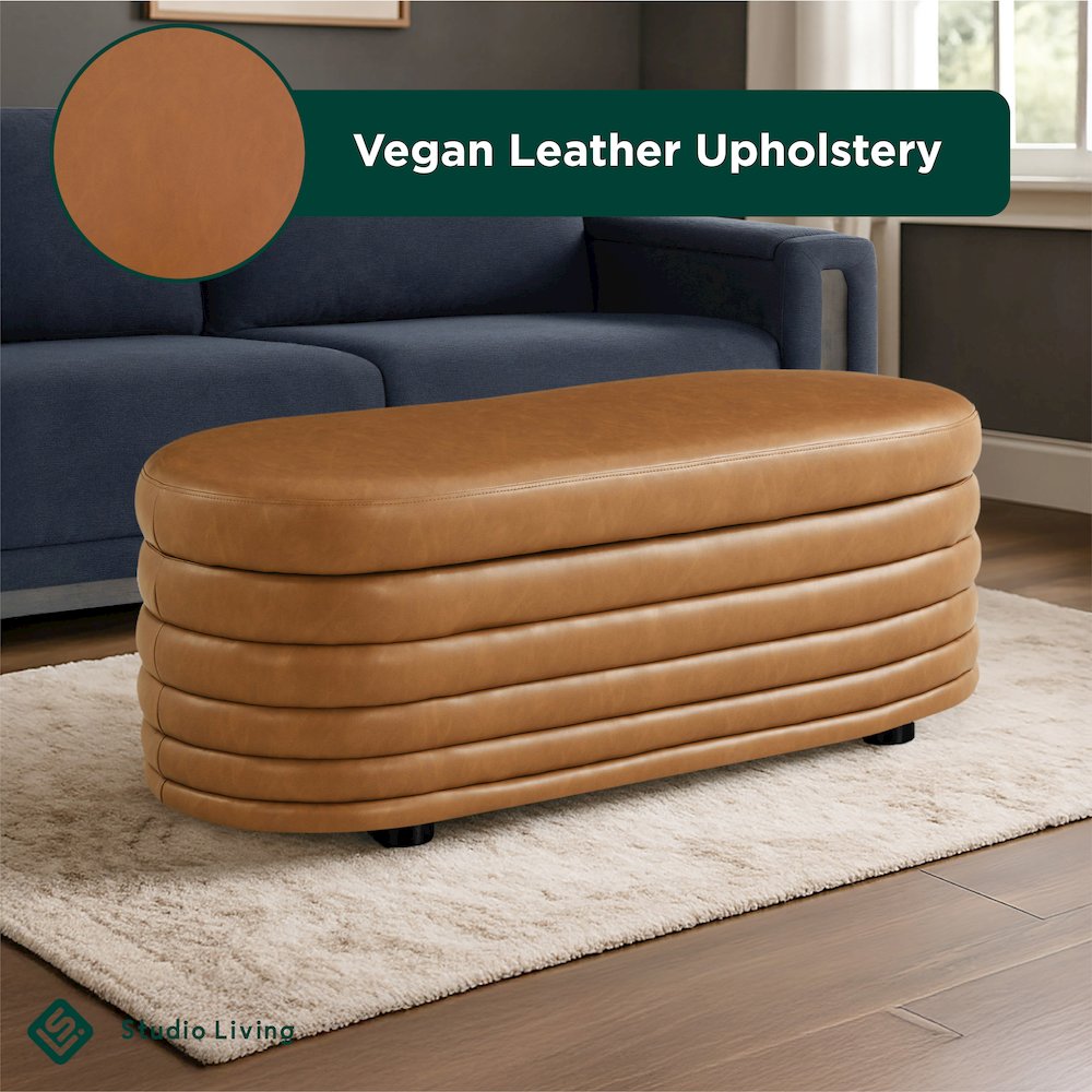 Lancaster Storage Ottoman Large Carmel. Picture 16