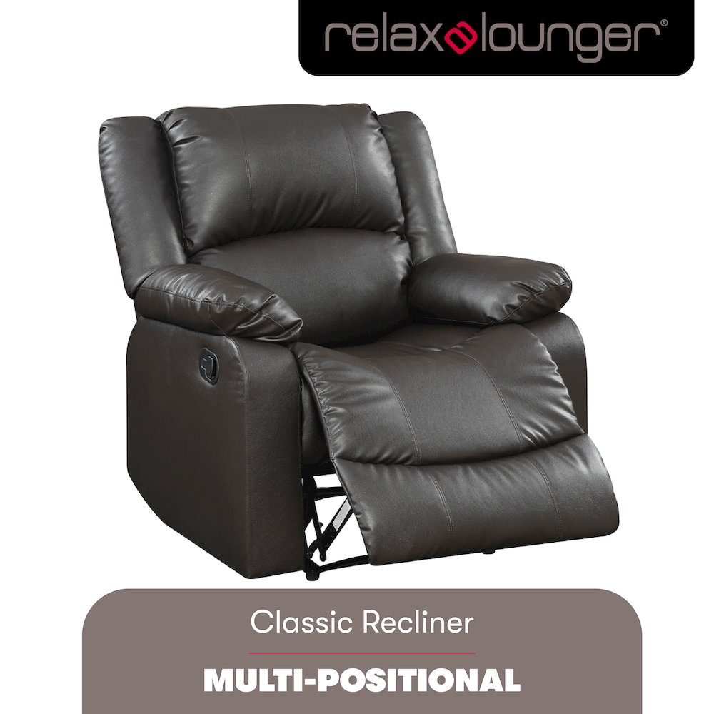 Parker Recliner Java Vegan Leather. Picture 3