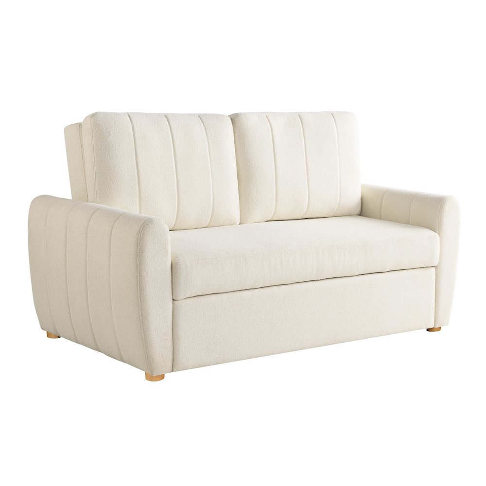 Galloway Convertible Loveseat Ivory. Picture 1