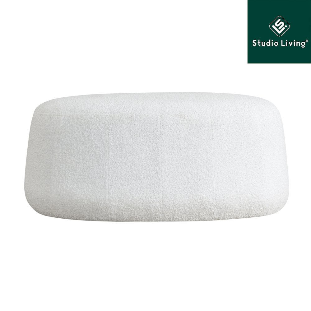 Kayden Upholstered Ottoman Large White. Picture 17
