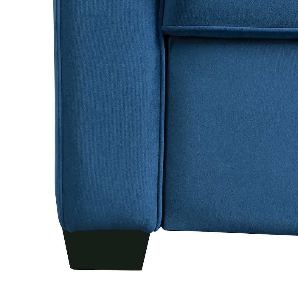Augustine Full Convertible Loveseat Navy Blue. Picture 20