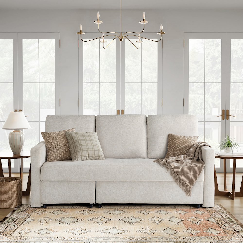 Mia Convertible Sofa Ivory. Picture 3