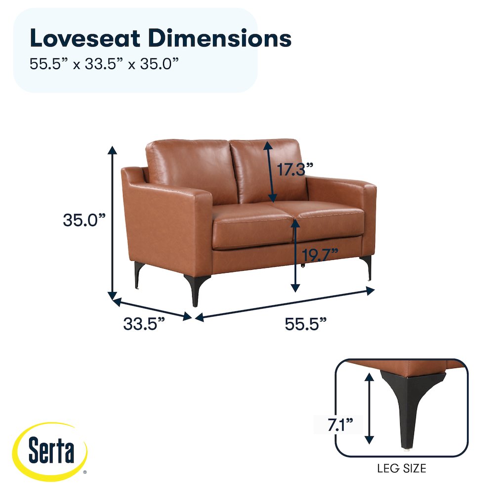 Fletcher Loveseat Brown. Picture 7