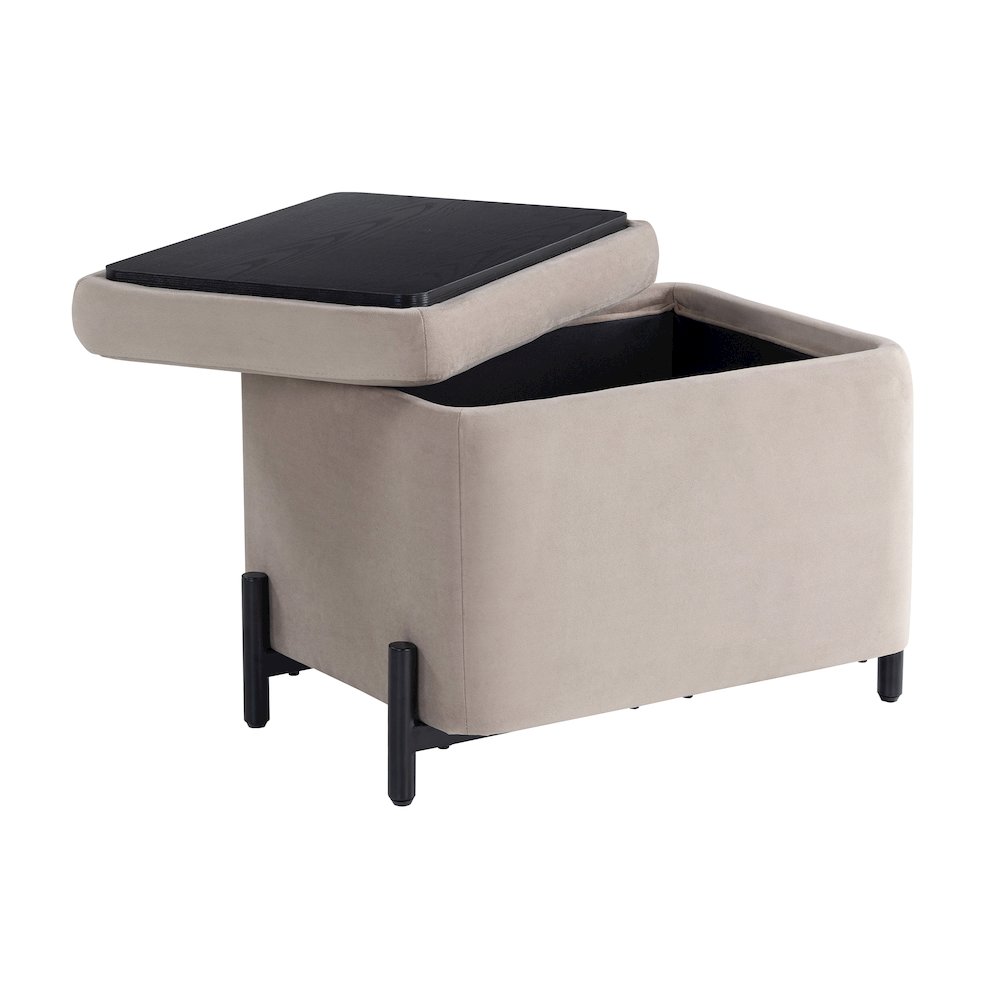 Kona Storage Ottoman Small Taupe. Picture 8