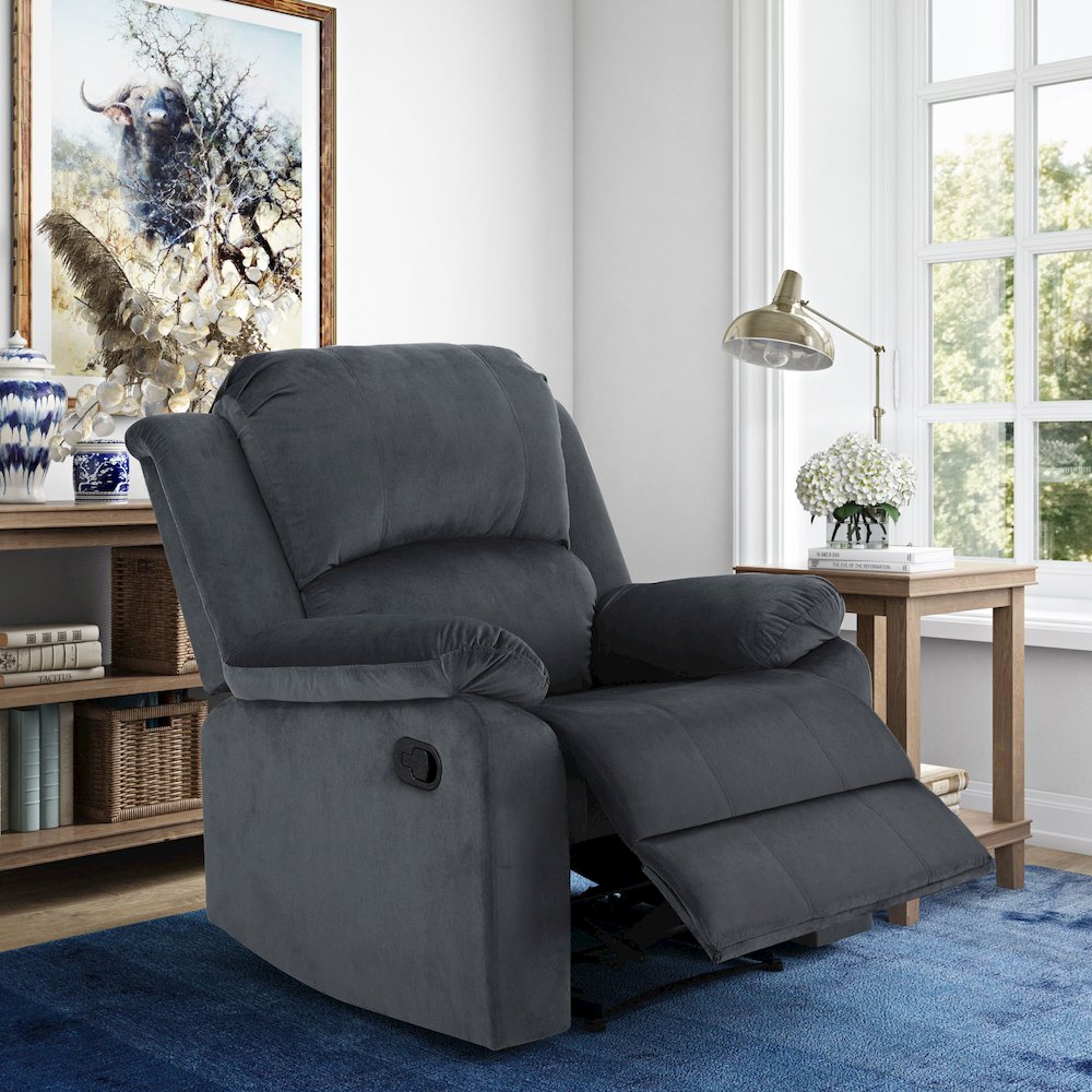 Derby Manual Recliner Slate Grey. Picture 7