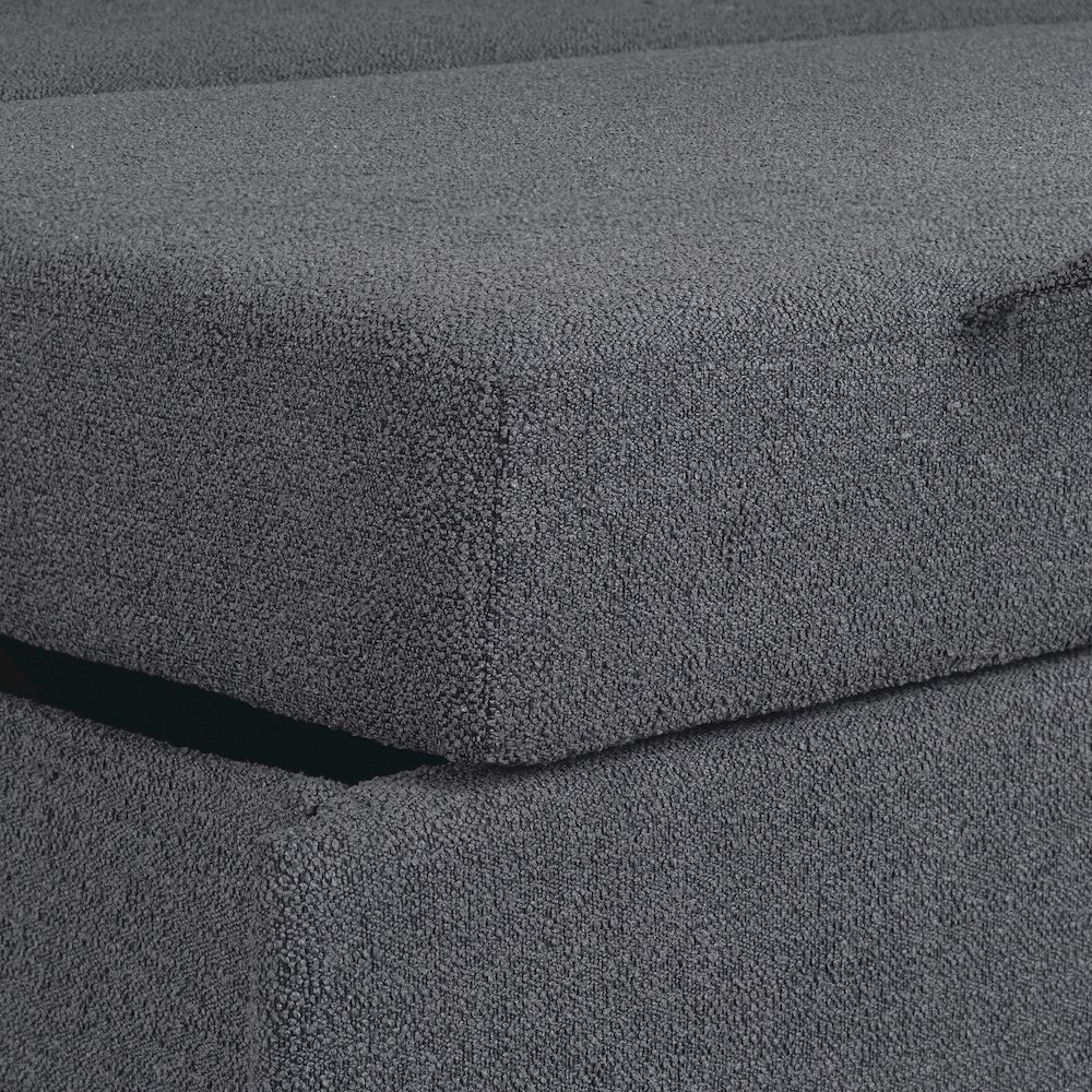 Galloway Convertible Loveseat Charcoal. Picture 14