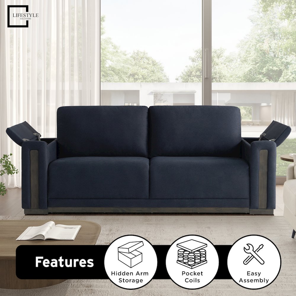 Riles Storage Sofa Navy. Picture 7