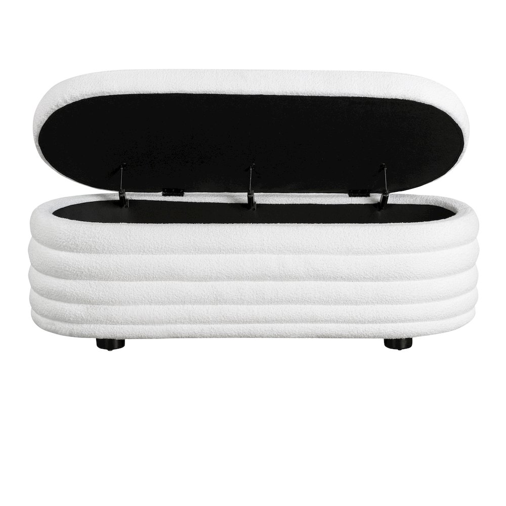 Lancaster Storage Ottoman Large White. Picture 8