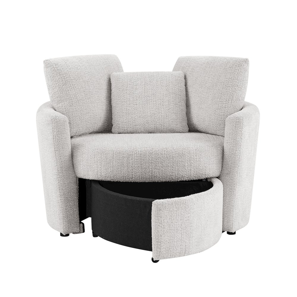 Beckett Storage Chair Ivory. Picture 8