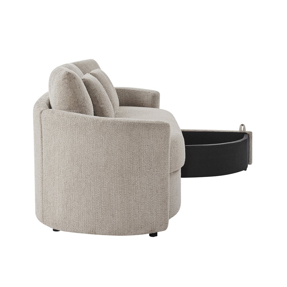 Beckett Storage Sofa Taupe. Picture 11