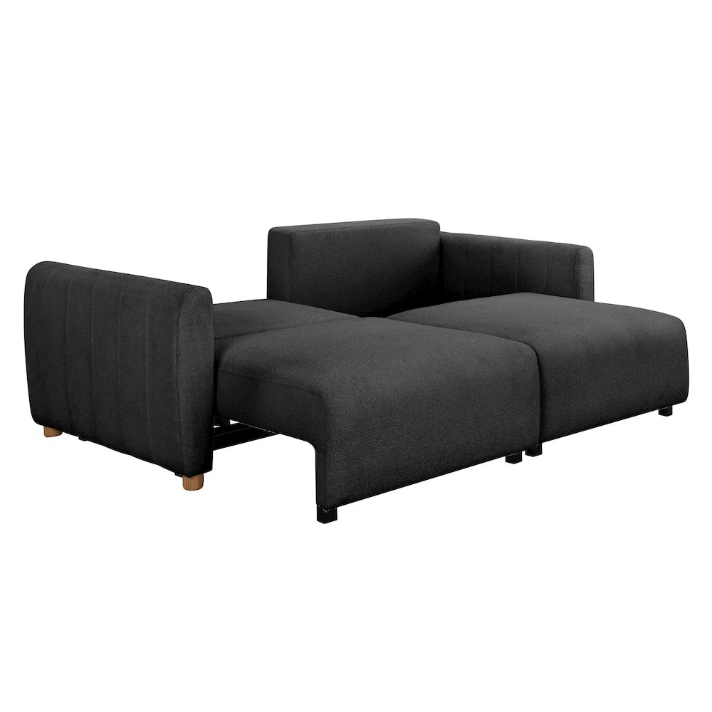Galloway Convertible Sofa Charcoal Boucle. Picture 7