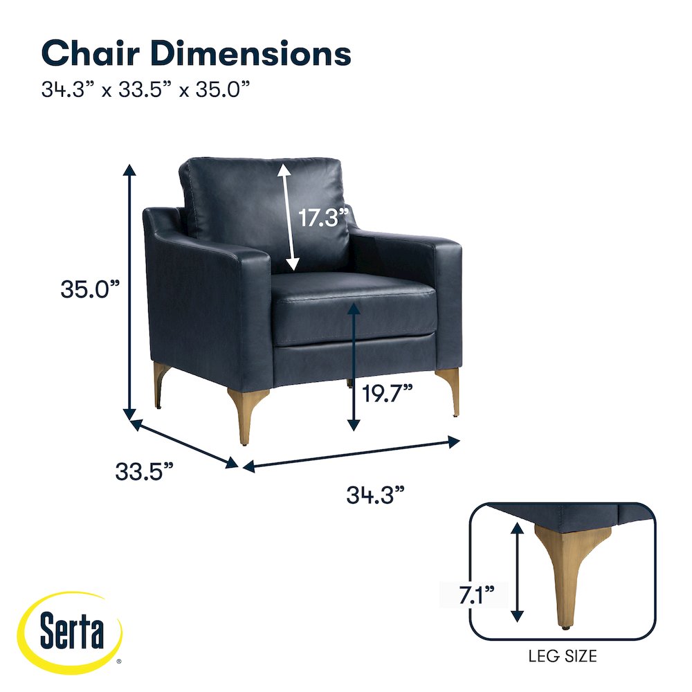Fletcher Chair Navy. Picture 10