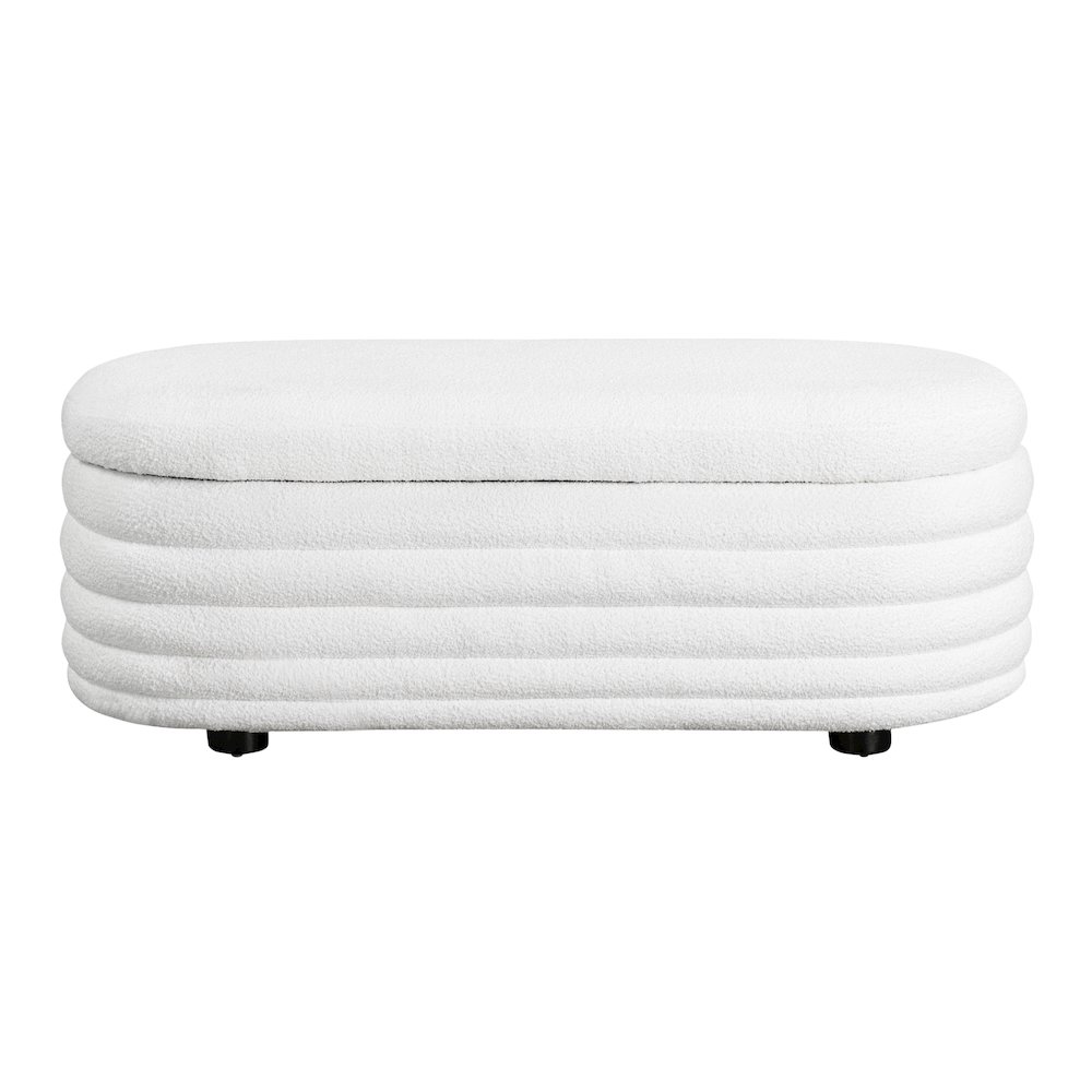 Lancaster Storage Ottoman Large White. Picture 3