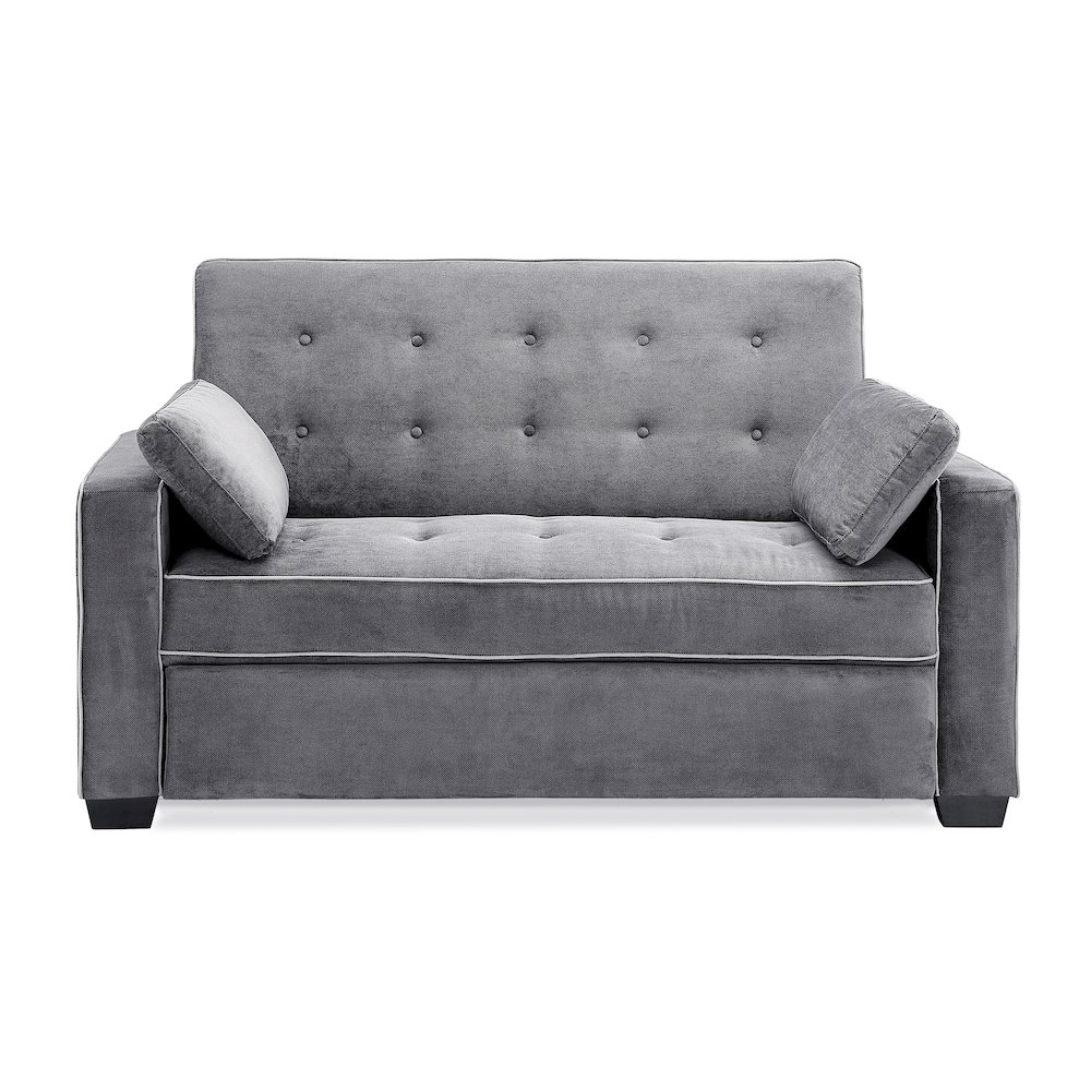 Augustine Full Convertible Loveseat Charcoal. Picture 4
