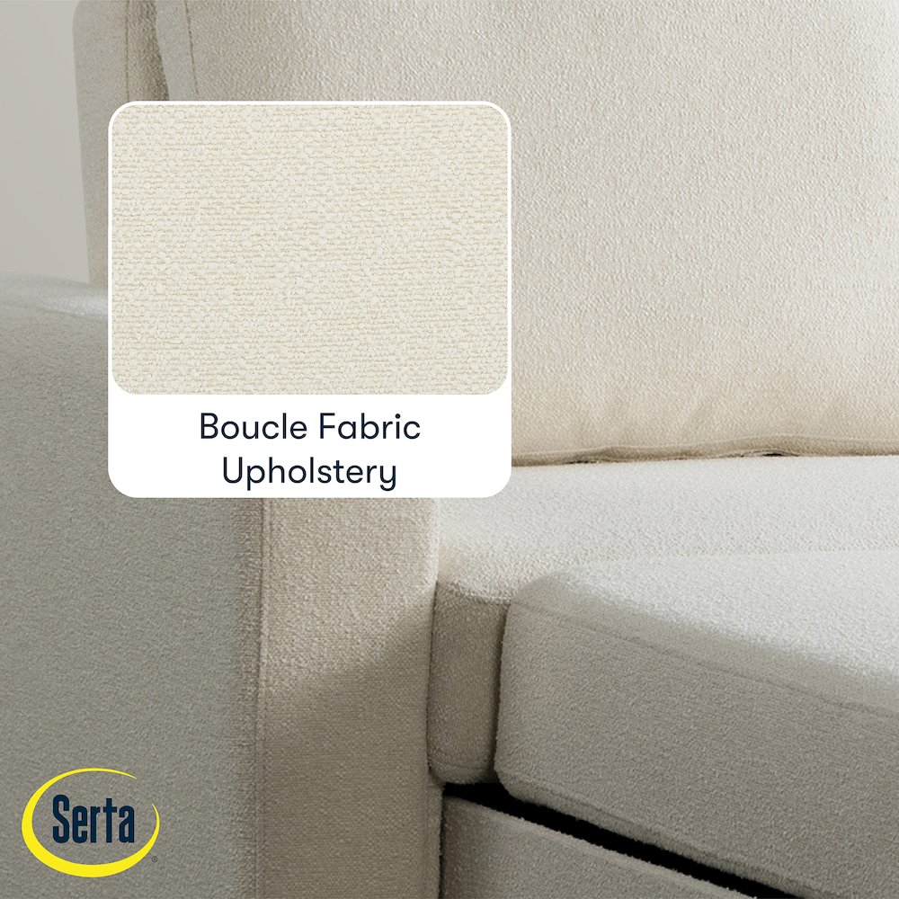 Tyler Convertible Sofa Ivory Boucle. Picture 18