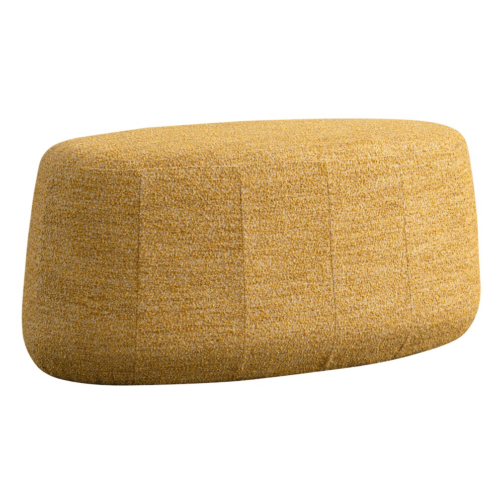 Kayden Upholstered Ottoman Large Mustard. Picture 1
