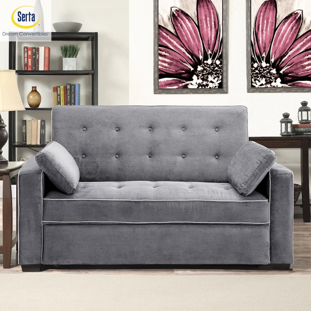 Augustine Queen Convertible Sofa Charcoal. Picture 12