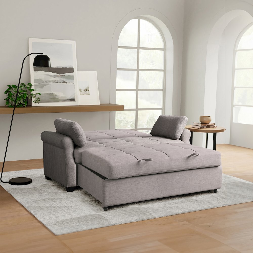 Hampton Queen Convertible Sofa Steel. Picture 26