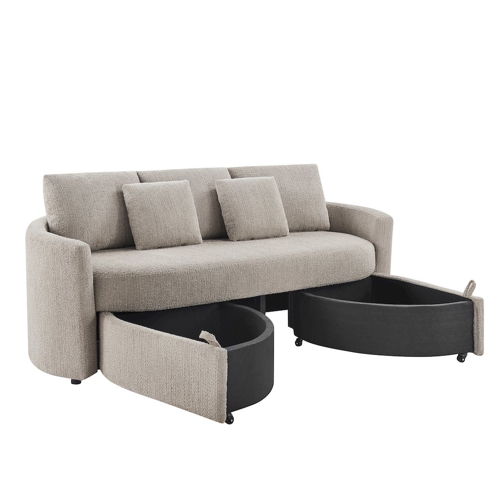 Beckett Storage Sofa Taupe. Picture 9