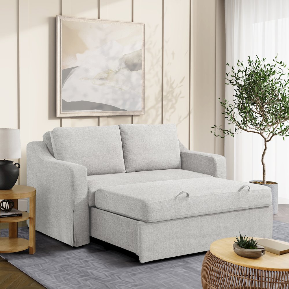 Haddington Convertible Loveseat Linen. Picture 19