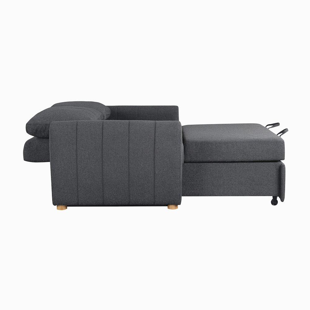 Galloway Convertible Loveseat Charcoal. Picture 5