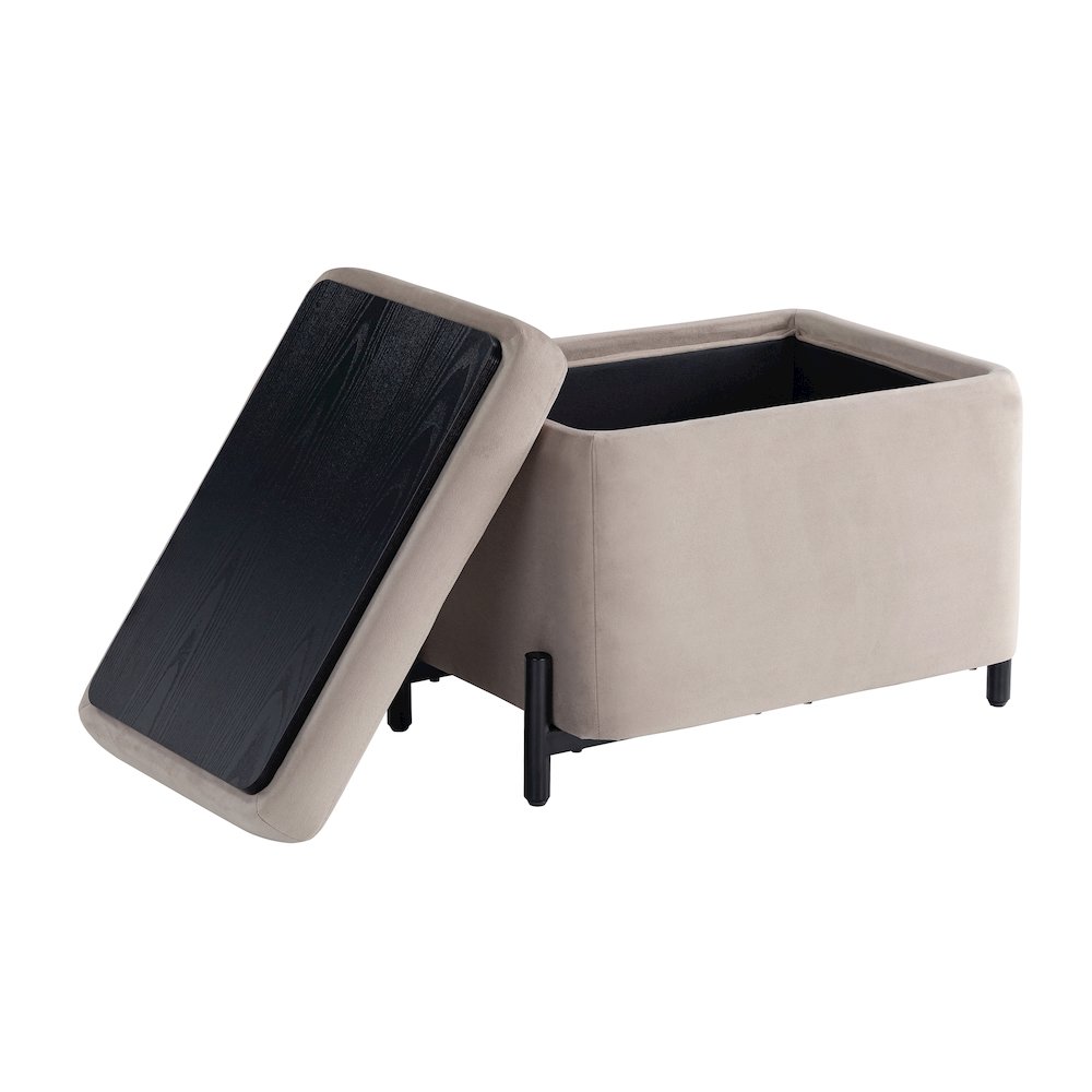 Kona Storage Ottoman Small Taupe. Picture 9