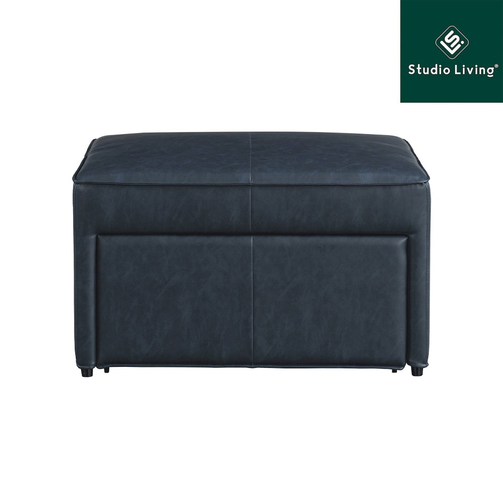 Hailey Storage Ottoman Navy. Picture 19