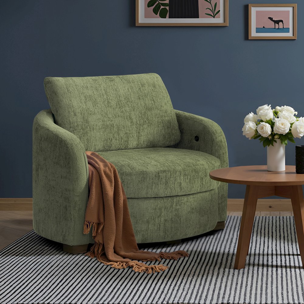 Manchester Accent Chair Large Olive. Picture 3
