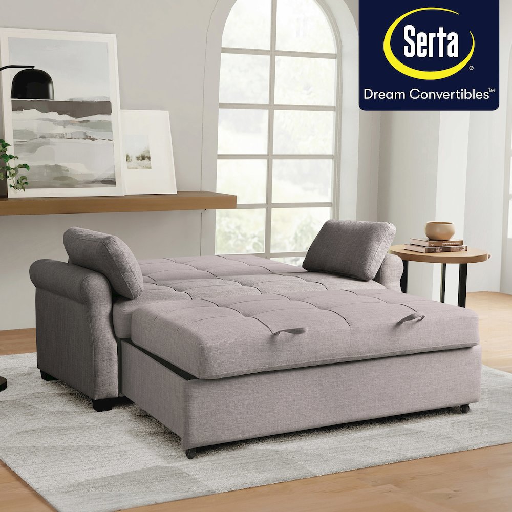Hampton Queen Convertible Sofa Steel. Picture 25