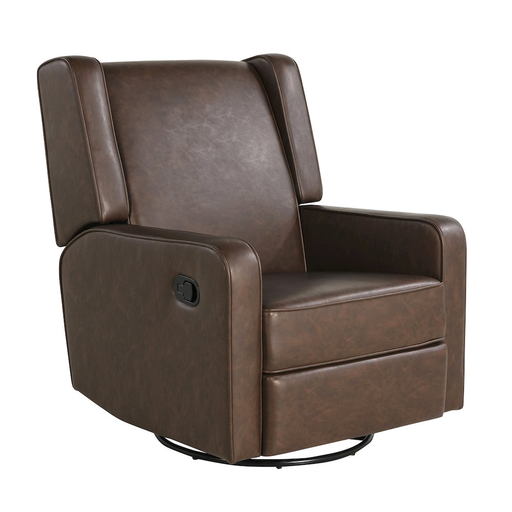 Emerson Swivel Rocker Recliner Brown. Picture 1