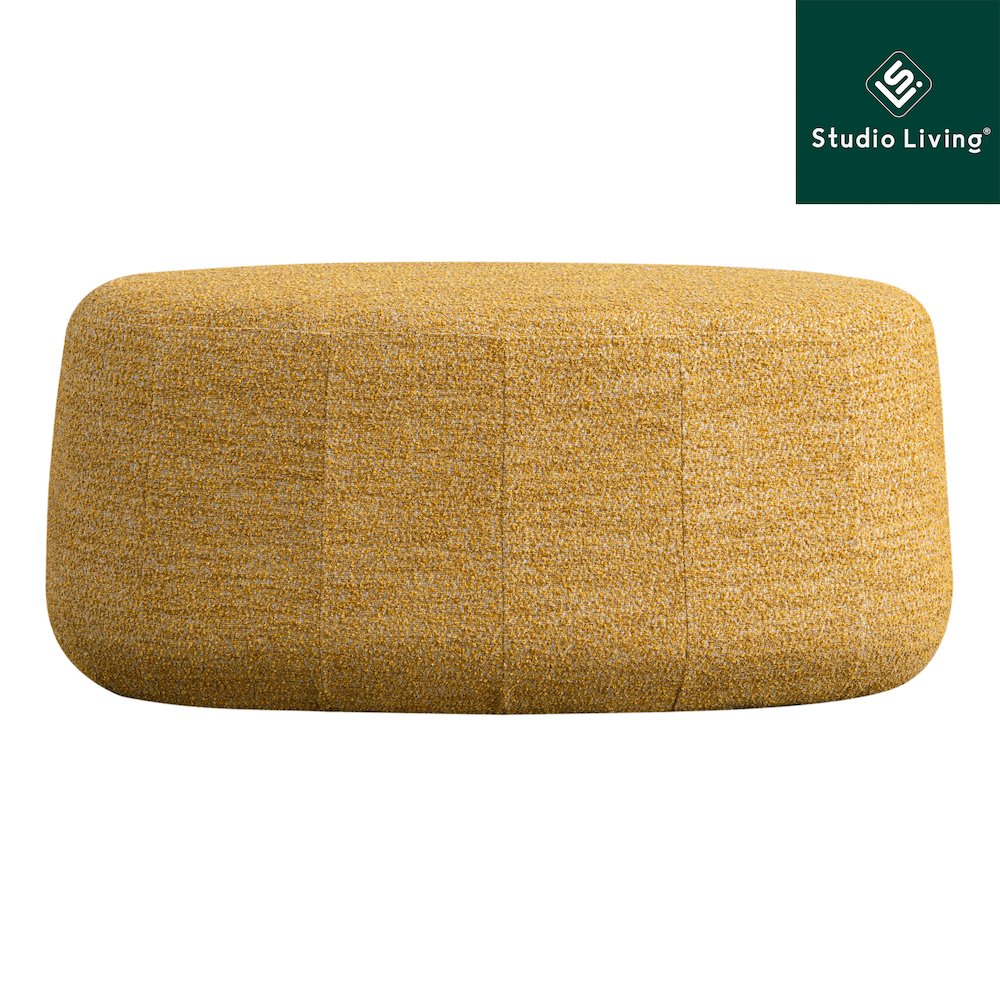 Kayden Upholstered Ottoman Large Mustard. Picture 12