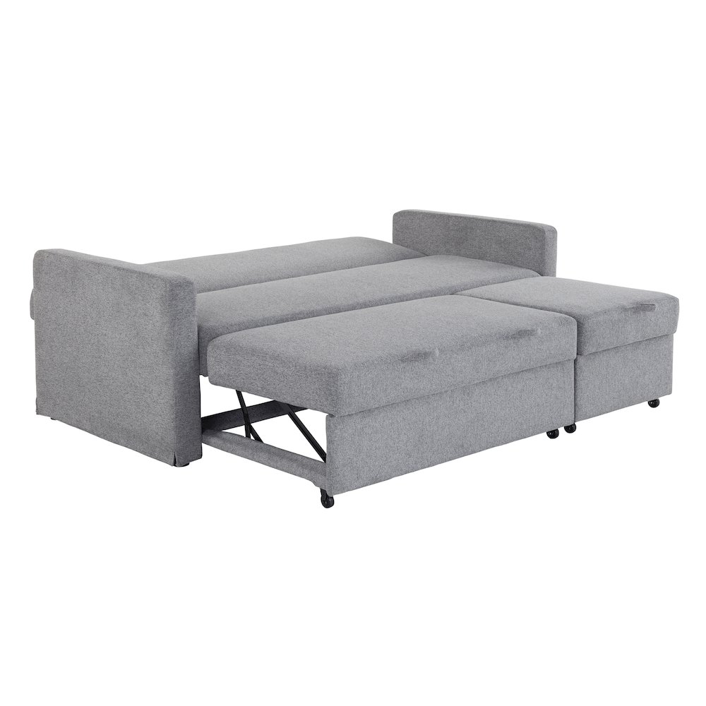 Mia Convertible Sofa Light Gray. Picture 5