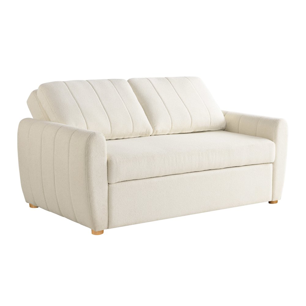 Galloway Convertible Loveseat Ivory. Picture 8