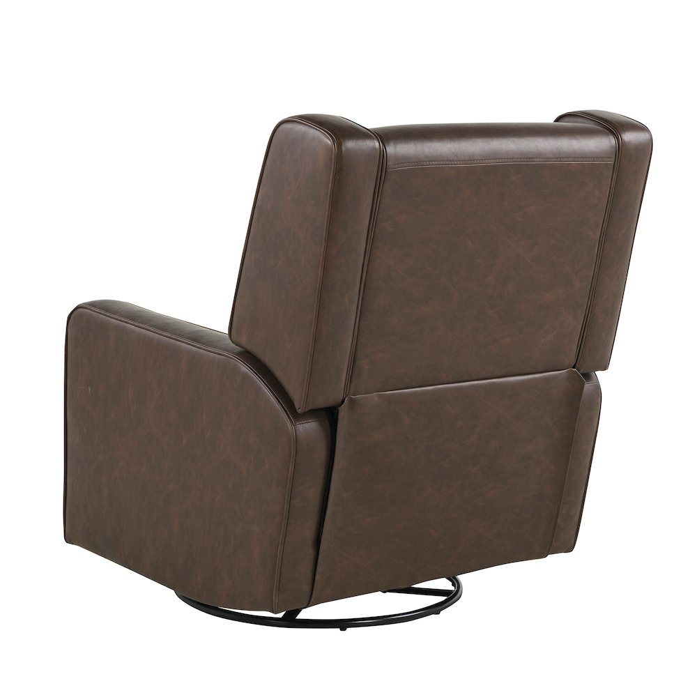 Emerson Swivel Rocker Recliner Brown. Picture 8