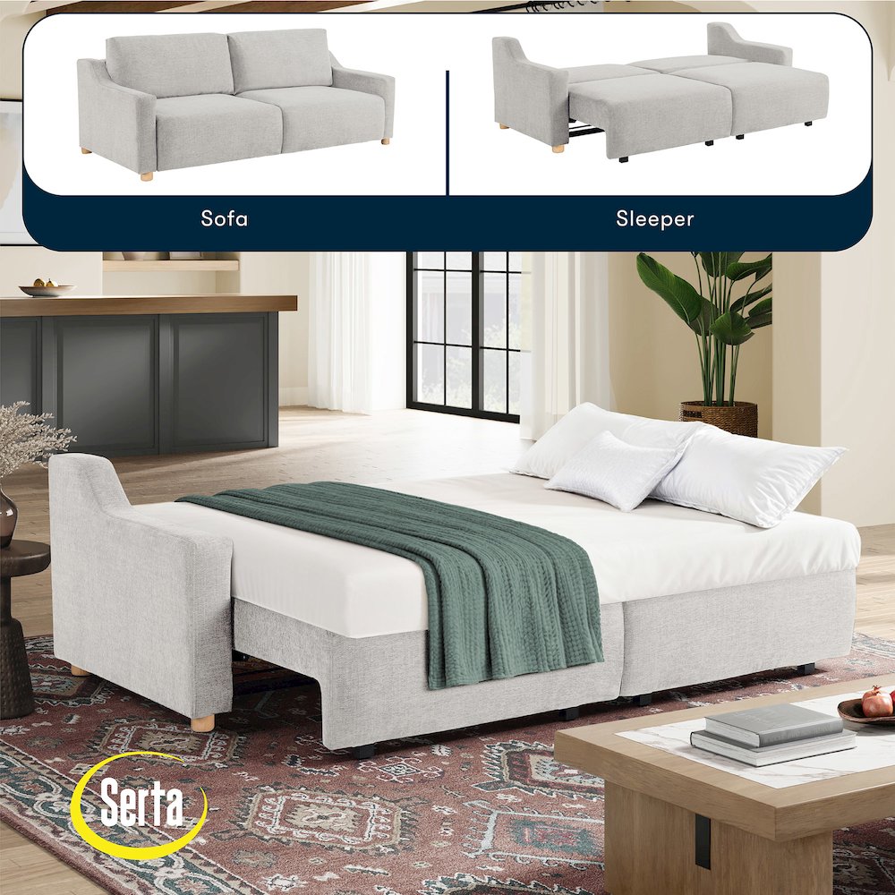 Glenmont Convertible Sofa Cream. Picture 23