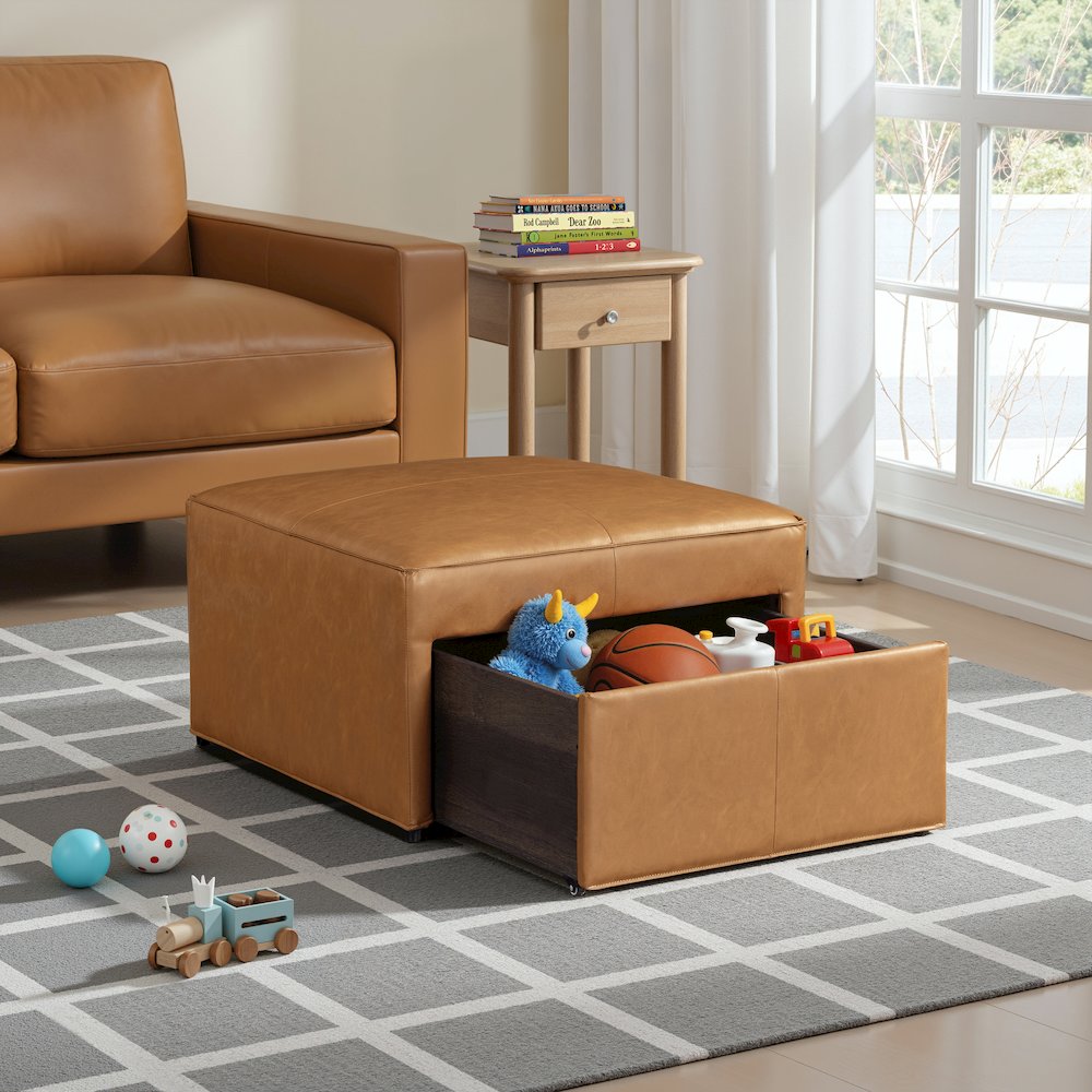 Hailey Storage Ottoman Carmel. Picture 4