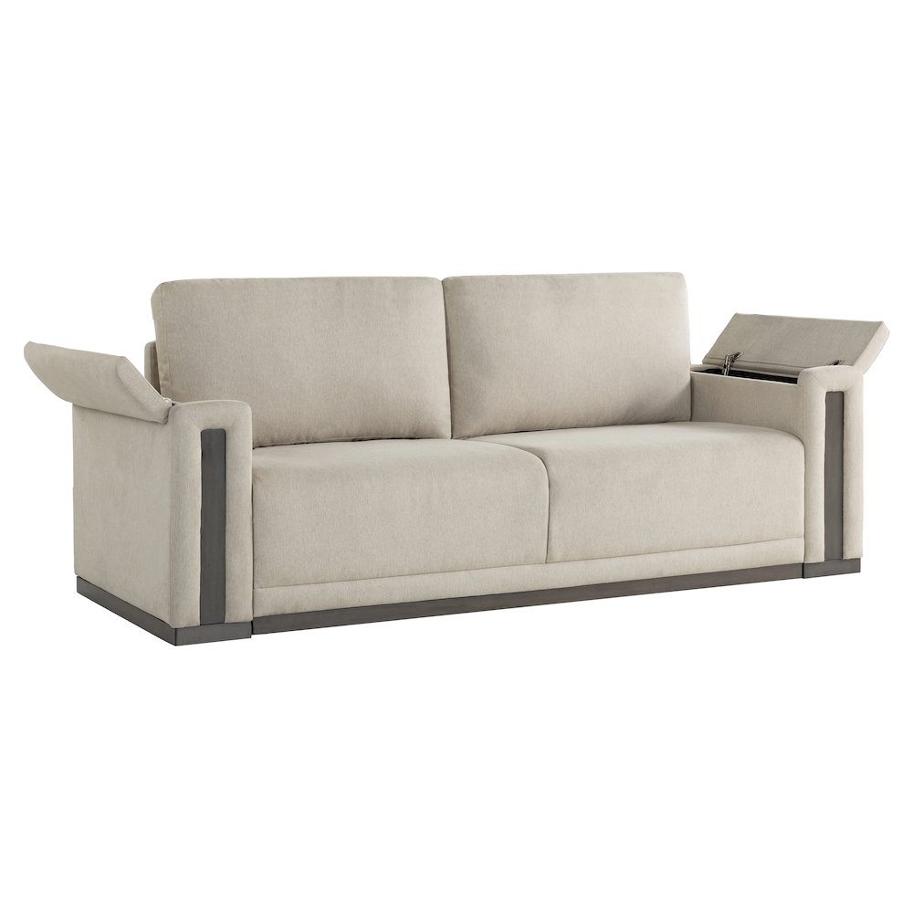 Riles Storage Sofa Beige. Picture 1