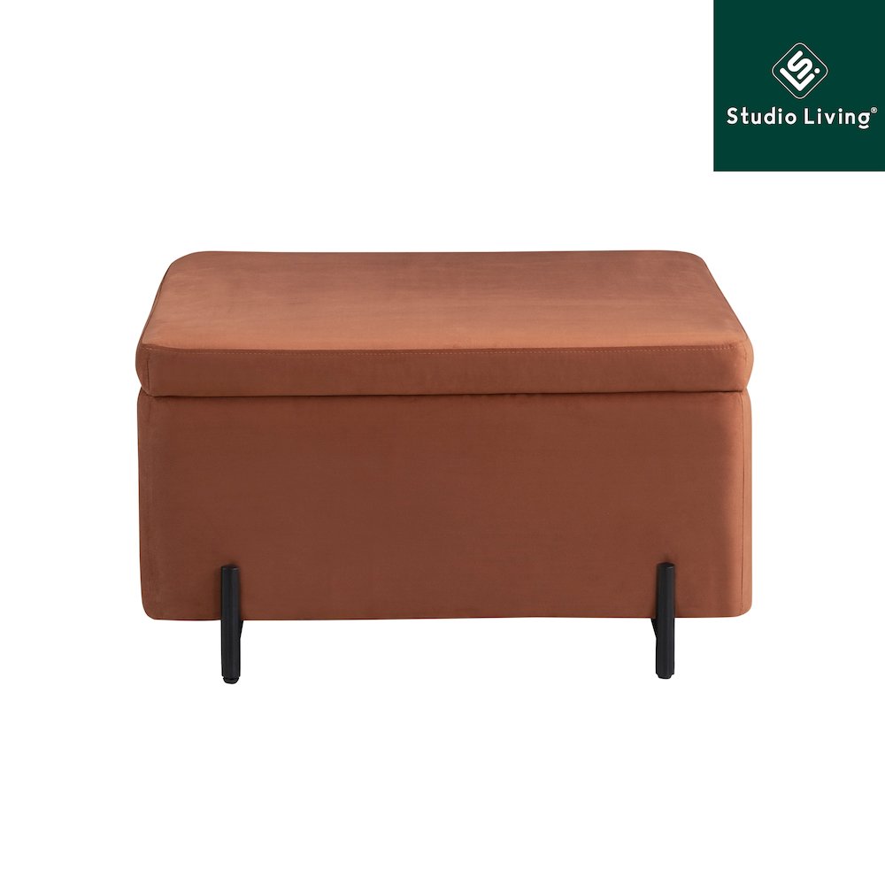 Kona Storage Ottoman Large Rust. Picture 22