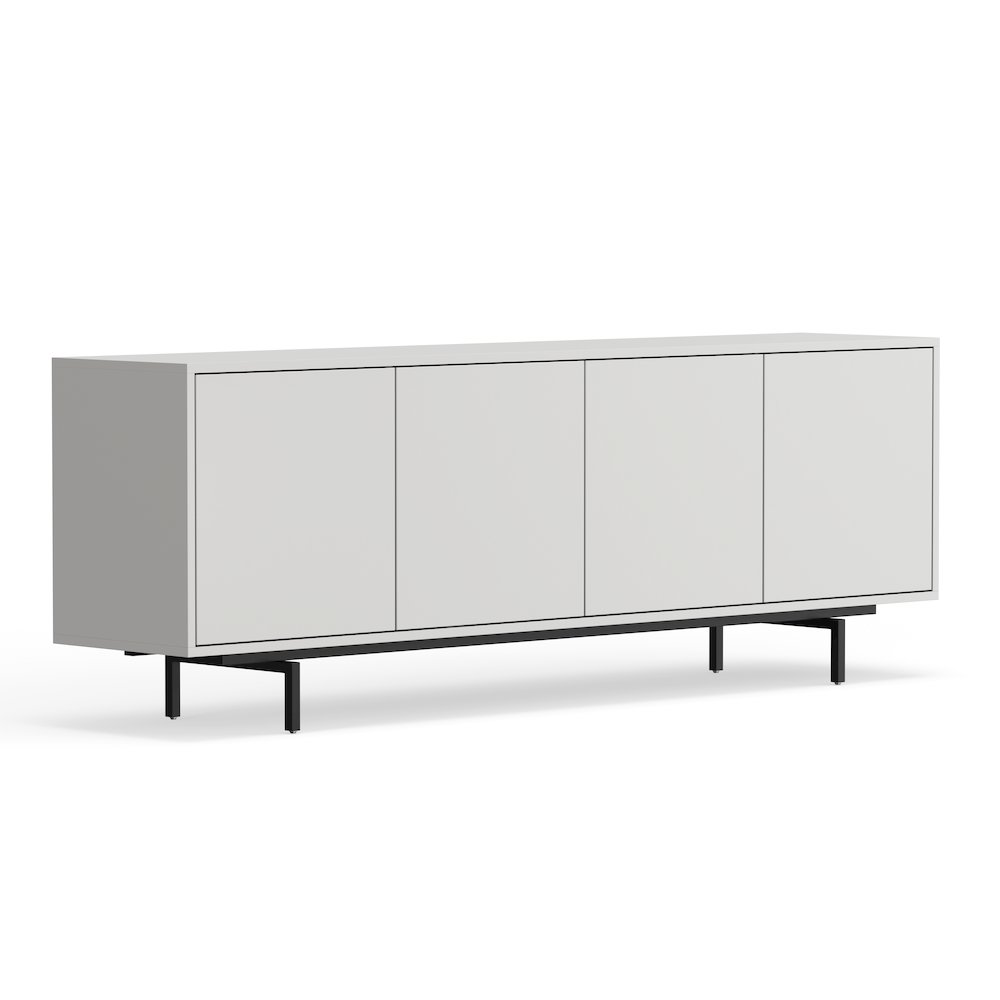 Graysen White Laminate 4 Door TV Console. Picture 2