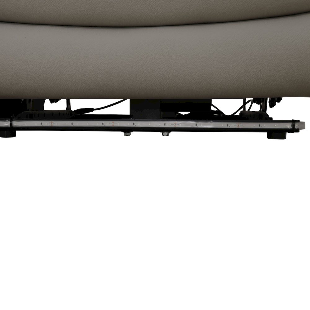 Max Power Recliner Living Room Set with LED Light Grey. Picture 1