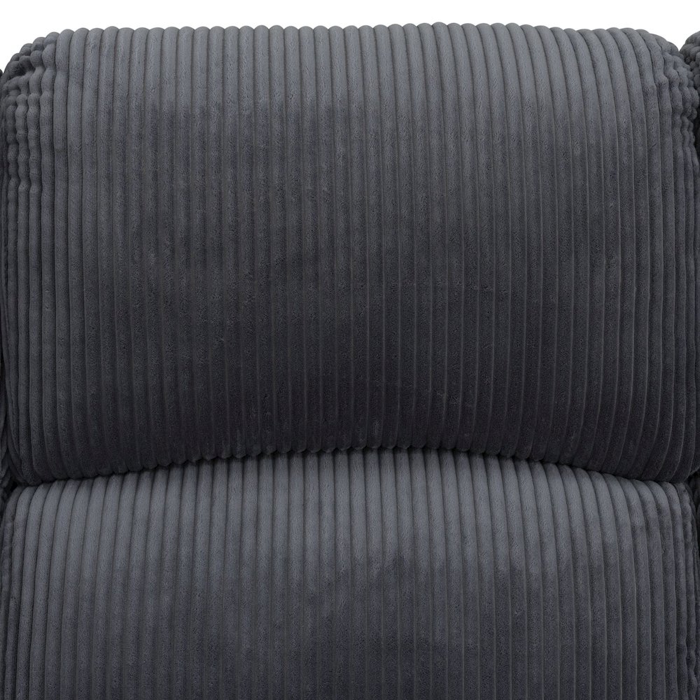 Max Power Recliner Living Room Set with LED Dark Grey. Picture 4